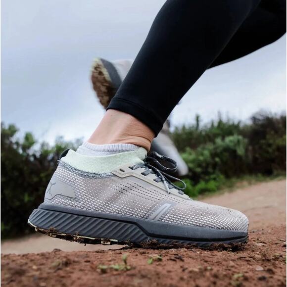 Flux Footwear Shoes Adapt Trail Runner Gray Mint Green Size Women's 7 Men's 5.5 - Picture 1 of 9